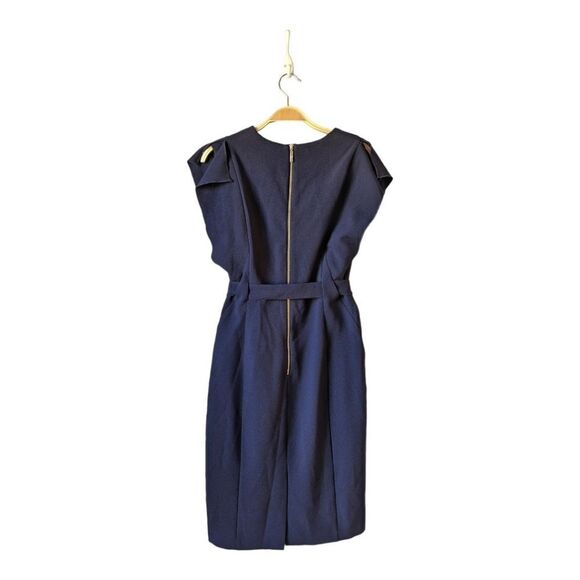 Eliza J Flutter Sleeve Crepe Midi Dress Sz 4 Polished Work To Dinner - Picture 7 of 13